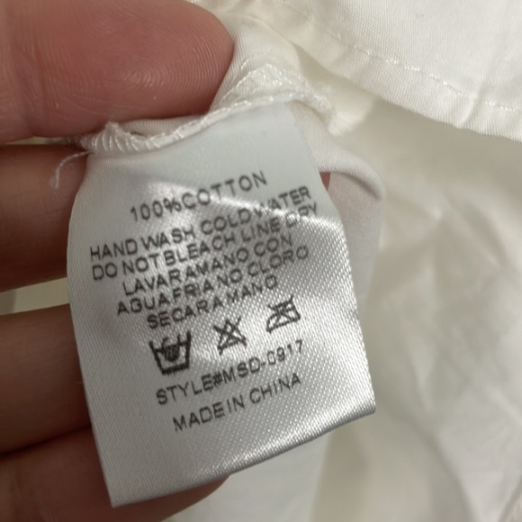 Mulla White shirt dress hidden buttons size medium - Picture 6 of 7